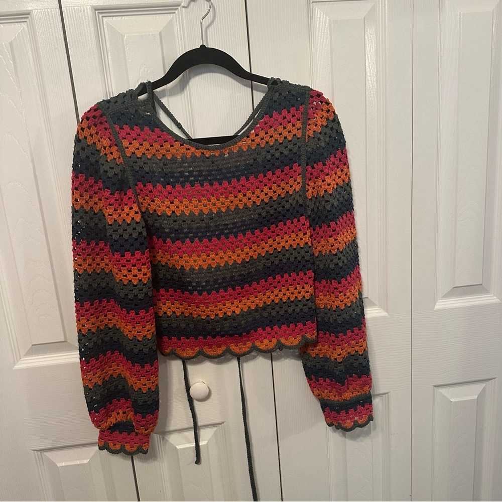 Colorful Open Back Top